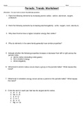 Periodic Trends TOTAL Review Practice 2 WITH KEY