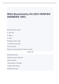 WGU Biochemistry OA 2023 VERIFIED ANSWERS 100% 