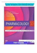 Test Bank Pharmacology A Patient-Centered Nursing Process Approach, 10th Edition by Linda E. McCuistion All Chapters With Complete Solution |Guarantee A+ Score