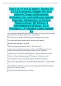 Test 2 ch.19 and 33 pharm, Review ch.  5,6,7,8,14 pharm2, Chapter 05- Antiinfective Drugs- Antibacterial,  Antitubercular, and Antifungal Agents  Visovsky. Introduction to Clinical  Pharmacology, 9th Edition, 2  Administration of Drugs, Ch 3- Principles.