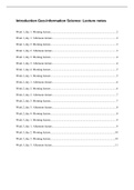 Summary GRS-10306 Introduction Geo-Information Science