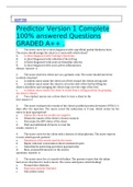 Predictor Version 1 and Version 2 Complete 100% answered Questions GRADED A   