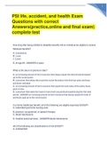 PSI life, accident, and health Exam Questions with correct Answers(practice,online and final exam) graded A+