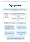 Superpowers revision notes for A Level Edexcel Geography 