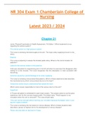 NR 304 ( Latest 2023 / 2024 ) Exam 1 Chamberlain College of Nursing GRADED A+ Questions and Answers (Actual Exam)