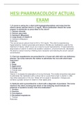 HESI PHARMACOLOGY ACTUAL EXAM MULTIPLE QUESTIONS  WITH RATIONALES AND CORRECT ANSWERS WALDEN UNIVERSITY.