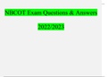 NBCOT Exam. Questions and Answers Latest 2023 - 2024  (Verified Answers) 1. Document information