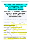 RNFA Final Exam, Quiz 1, quiz 2, Test  , Test B Comprehensive Exam Test  Bank 8 different Version  Comprehensive Test Bank