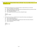 BIOL MISC EXAM QUESTIONS WITH ANSWERS -CELLULAR ORGANELLES AND MEMBRANE 2022