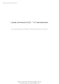 Liberty University BUSI 710 Characteristics