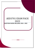 AED3701 EXAM PACK - 2023