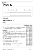 A-level MATHEMATICS Paper 3