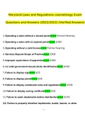 Maryland Laws and Regulations cosmetology Exam Questions and Answers (2022/2023) (Verified Answers)