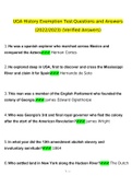 UGA History Exemption Test's BUNDLED TOGETHER (Questions and Answers )(2022/2023) (Verified Answers)