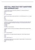 GED FULL PRACTICE TEST QUESTIONS AND ANSWERS 2023