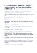CAPQuizzer - Civil Air Patrol - Wright Brothers Exam Questions and Answers 2023 Graded A