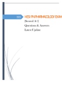 HESI PN Bundle Exam - PHARMACOLOGY, OB, MENTAL HEALTH V1 & V2, MED SURG, MATERNITY & FUNDAMENTALS  [Scored A ] Questions & Answers Updated 2023 ALL THE BEST!!!