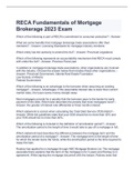 RECA Exam Bundle (Graded A) updated 2023