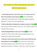 The Crucible Act 2 Study Guide 2023 Questions and Answers (Verified Answers)