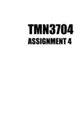 TMN3704 Assignment 4