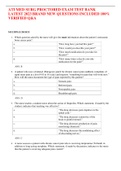 ATI MED SURG PROCTORED EXAM TEST BANK LATEST 2023 BRAND NEW QUESTIONS INCLUDED 100% VERIFIED Q&A 1) Which question asked by the nurse will give the most information about the patient’s metastatic bone cancer pain? a. “How long have you had this pain?” b. 