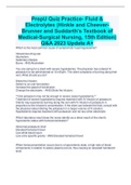 PrepU Quiz Practice- Fluid & Electrolytes (Hinkle and CheeverBrunner and Suddarth s Textbook of Medical-Surgical Nursing, 15th Edition) Q&A 2023 Update A+ & Prep U for Brunner and Suddarth s Textbook of Medical Surgical Nursing, 13th Edition Chapter 35- 