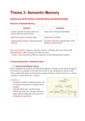 3.5 Memory Theme 3: Semantic Memory