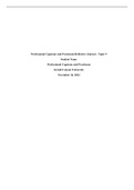 NRS 493 Topic 9 Assignment; Professional Capstone & Practicum Reflective Journal