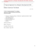 NUR 1141 A Topical Approach to Lifespan Development 6th Edition Santrock Test Bank