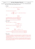 Pennsylvania State University MATH 141 CALC ANLY GEOM II In-Class Worksheet Week 10 Page. Solutions. Winter 2023