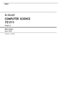 A-level COMPUTER SCIENCE 7517/1 Paper 1 Mark scheme June 2022 Version: 1.0 Final