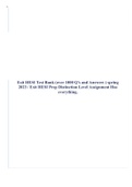 Exit HESI Test Bank (over 1000 Q's and Answers ) spring 2023 / Exit HESI Prep Distinction Level Assignment Has everything.