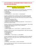 ATI MATERNAL NEWBORN PROCTORED EXAM TEST BANK 2022/2023 A nurse is caring for a client who is at 32 wks gestation and is experiencing preterm labor. What meds should the nurse plan to administer? a. misoprostol b. betamethasone c. poractant alfa d. methyl