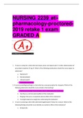 NURSING 2239 ati-pharmacology-proctored-2019 retake 1 exam GRADED A 