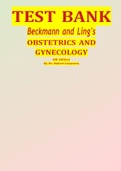 Beckmann and Ling's Obstetrics and Gynecology Edition 8th edition Test Bank