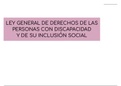 Esquema ley general derechos personas discapacidad