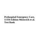 Prehospital Emergency Care, 11TH Edition Mistovich et al. Test Bank