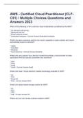 AWS - Certified Cloud Practitioner (CLF-C01) / Multiple Choices Questions and Answers 2023