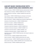 AAB MT BASIC KNOWLEDGE WITH  100% QUESTIONS AND ANSWERS 2023