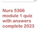 Nurs 5366 module 1-5  2202 quiz complete with all the correct Answers 2023