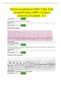 Electrocardiogram EKG Clep Test  (Actual Exam) (100% Correct  Answers) (Graded A+)