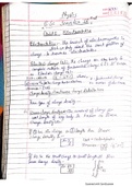 Class notes Physics unit 1 electrostatics coulomb law  