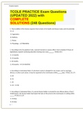 TCOLE PRACTICE Exam Questions (UPDATED 2022) with COMPLETE SOLUTIONS (248 Questions)