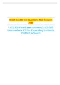 FEMA ICS 300 Test Questions and Answers 2023