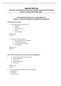 Practice Quiz For Operations Management Creating Value Along the Supply Chain 9th Edition Roberta S. Russell, Bernard W. Taylor