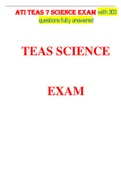 Ati Teas 7 Science Exam with 303 questions fully answered Ati Teas 7 Science Exam with 303 questions fully answered Ati Teas 7 Science Exam with 303 questions fully answered Ati Teas 7 Science Exam with 303 questions fully answered Ati Teas 7 Science Exam