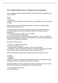 NYU Slater Patho Exam 2 Questions And Answers