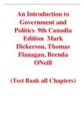 An Introduction to Government and Politics  9th Canadian Edition  Mark Dickerson, Thomas Flanagan, Brenda ONeill (Test Bank)