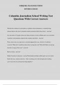 Columbia Journalism School Writing Test Questions With Correct Answers