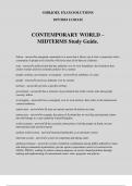 CONTEMPORARY WORLD – MIDTERMS Study Guide.